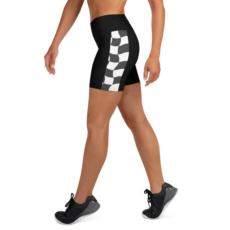 Checkered flag Yoga Shorts