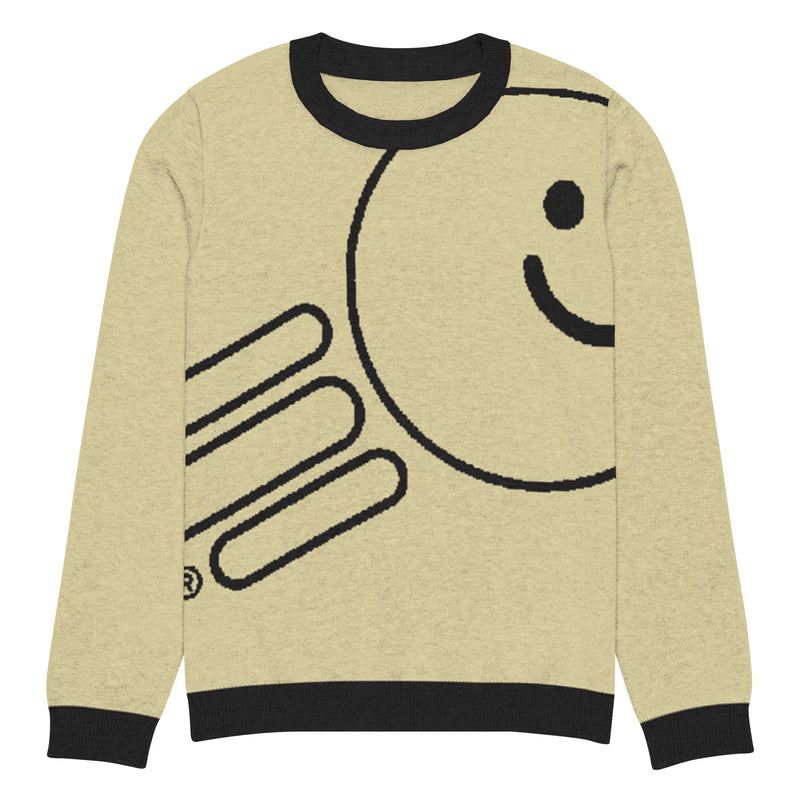 Knitted crew neck sweater