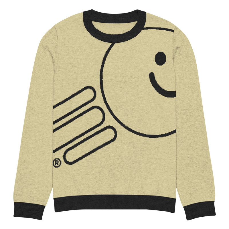 Knitted crew neck sweater