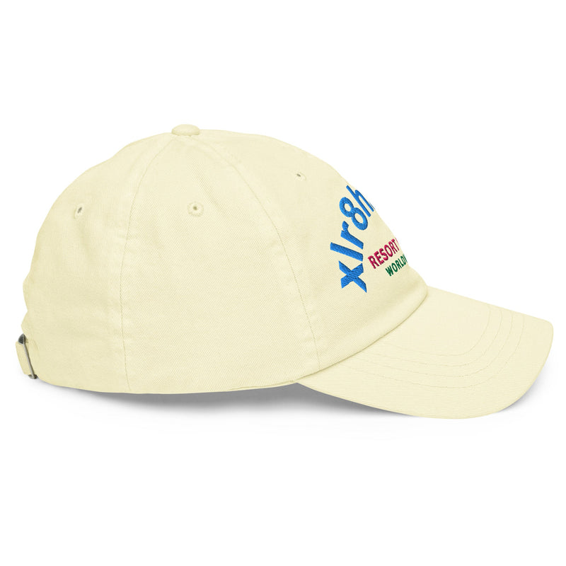 XLR8happy Resort Baseball Hat, Light Yellow, A Happy Accessory with a Wish of Happiness for the World