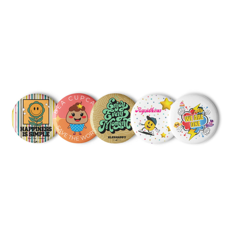 Set of Xlr8happy pin buttons
