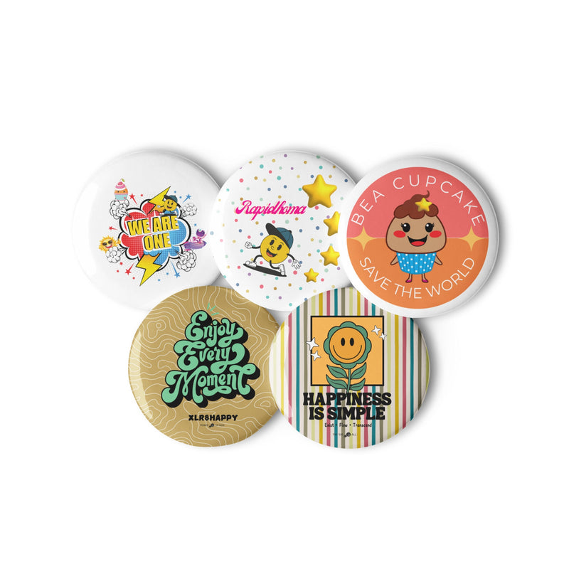 Set of Xlr8happy pin buttons