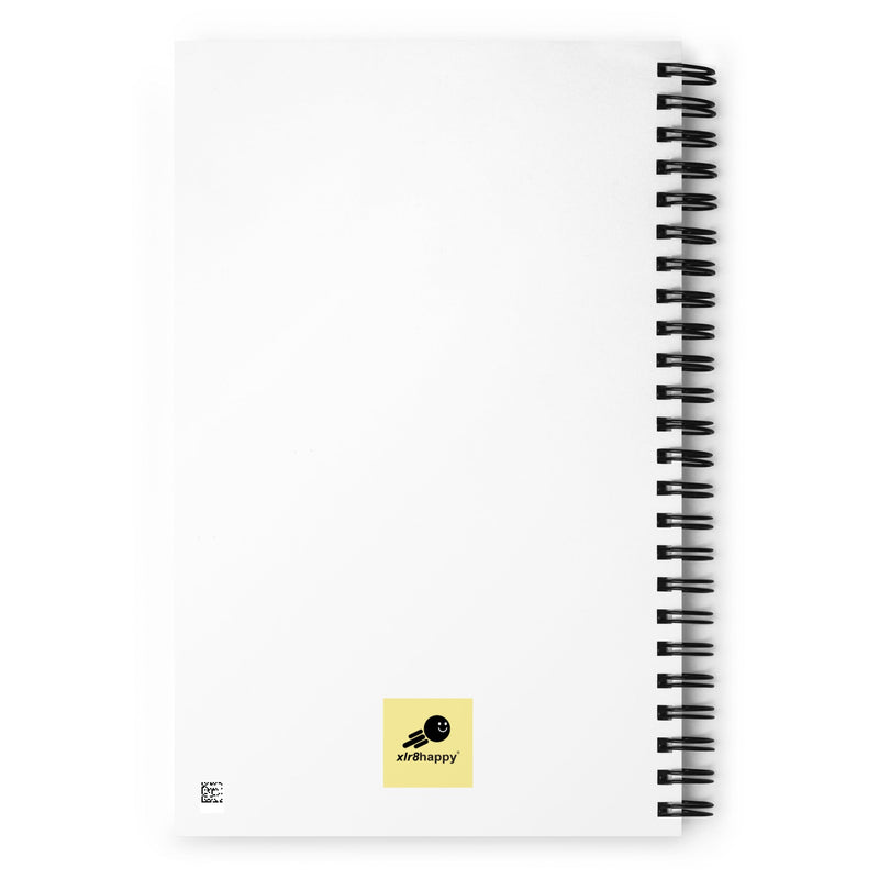 Happy Fast Colorful Spiral notebook