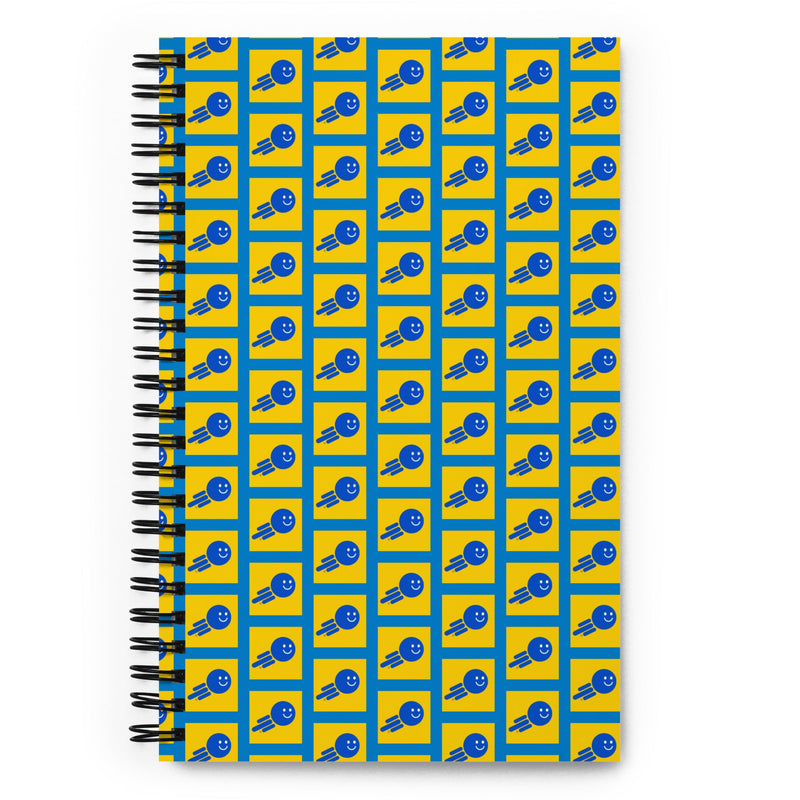 Happy Fast Blue Spiral notebook