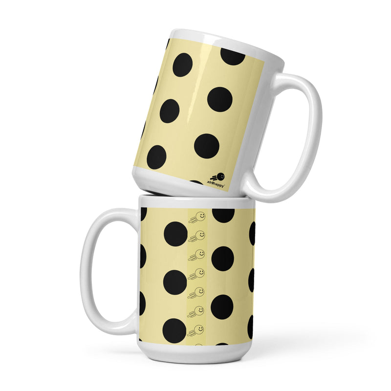 Butter Yellow Polka dots mug