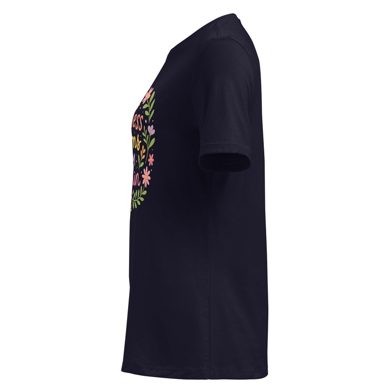 XLR8happy Happiness Blooms, White T-Shirt, A Happy T-shirt with a Wish of Happiness for the World