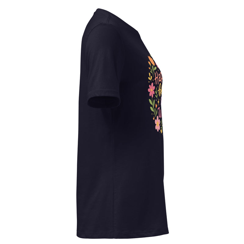 XLR8happy Happiness Blooms, White T-Shirt, A Happy T-shirt with a Wish of Happiness for the World